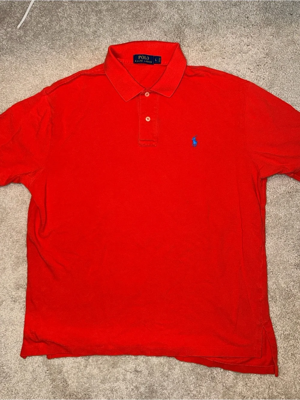 Polo by Ralph Lauren Men's Redish Orange  Short-Sleeve Polo Shirt Large